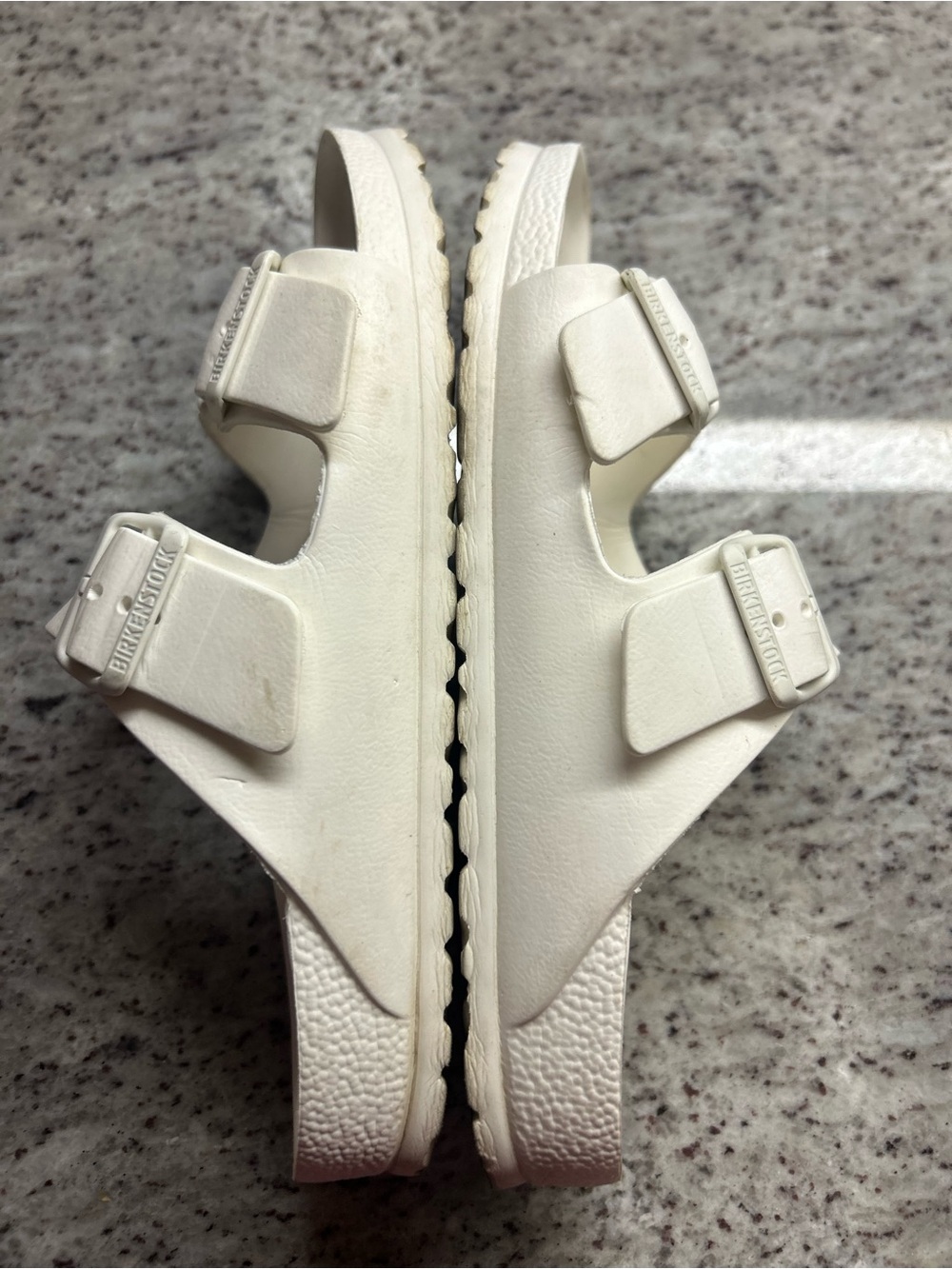 Birkenstock Arizona EVA White Double Strap Slide Sandals size 7 (38) - Picture 4 of 8